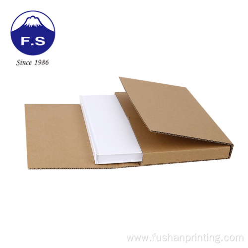 Easy assemble corrugated cardboard shipping book mailer box